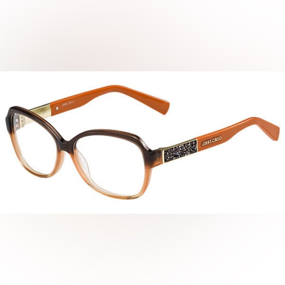 JIMMY CHOO crystal cluster orange eyeglasses